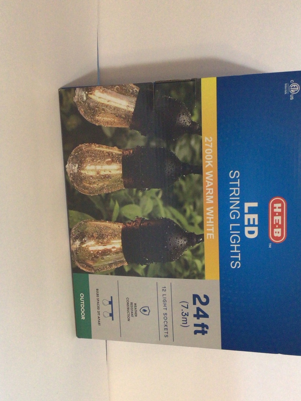 Warm White LED String Lights - 24 ft, 2700K